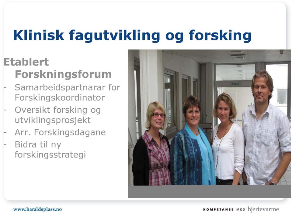 Forskingskoordinator - Oversikt forsking og