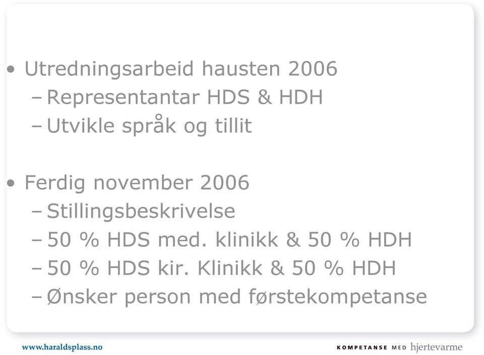 Stillingsbeskrivelse 50 % HDS med.