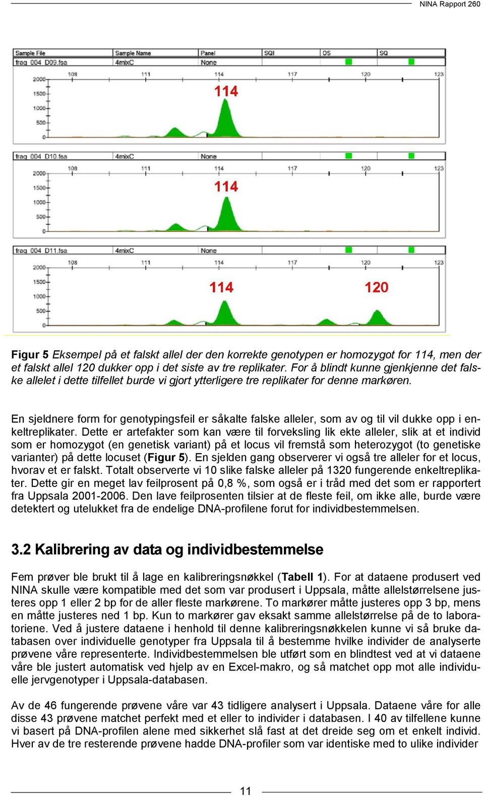 En sjeldnere form for genotypingsfeil er såkalte falske alleler, som av og til vil dukke opp i enkeltreplikater.