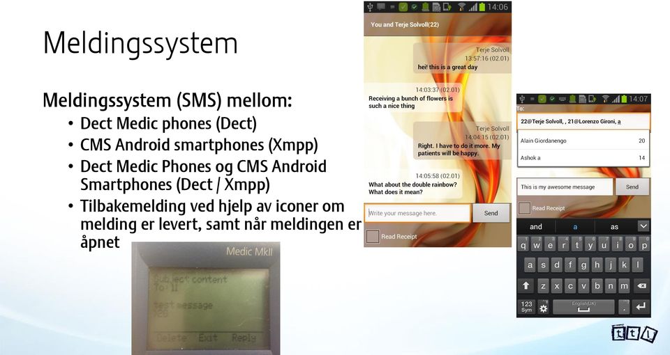 Phones og CMS Android Smartphones (Dect / Xmpp)