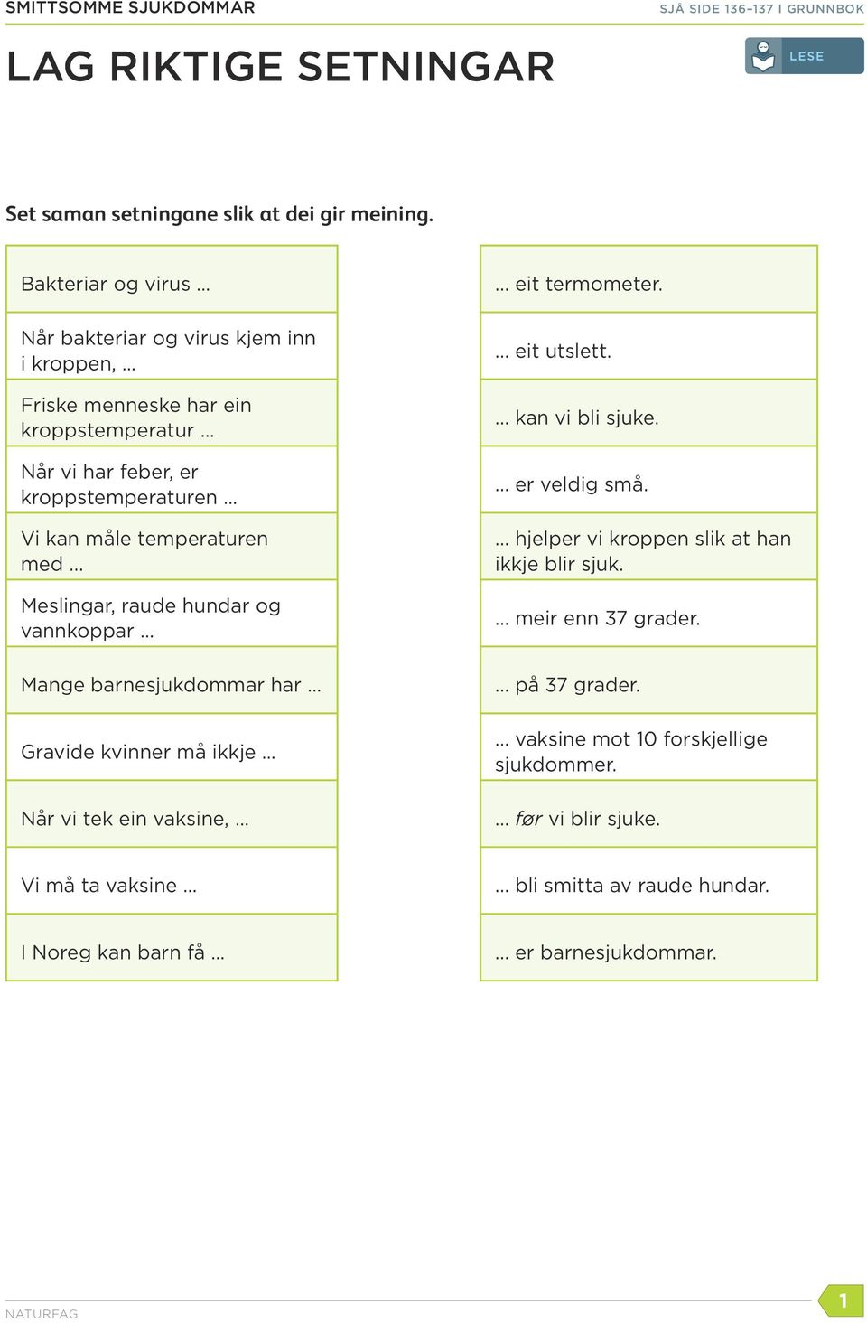 .. Meslingar, raude hundar og vannkoppar Mange barnesjukdommar har Gravide kvinner må ikkje Når vi tek ein vaksine,... eit termometer.... eit utslett.... kan vi bli sjuke.