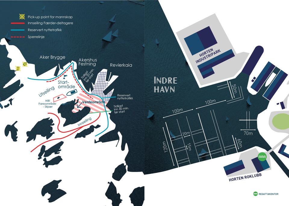 før start 100m ing Inn il se 70m 20m 60m 15m 120m NB!