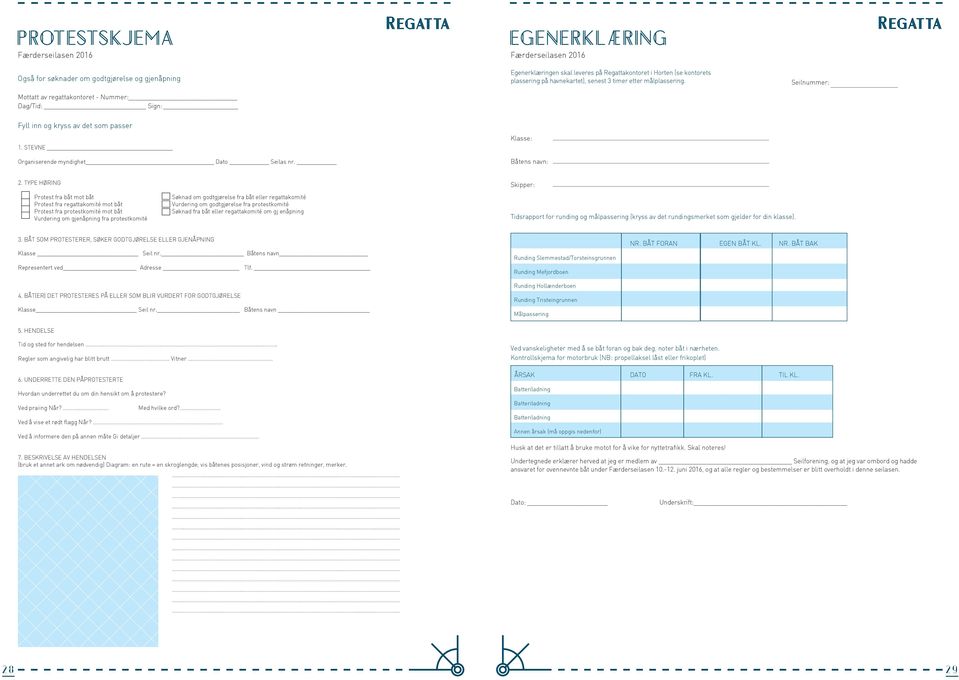 STEVNE Organiserende myndighet Dato Seilas nr. Klasse: Båtens navn: 2.