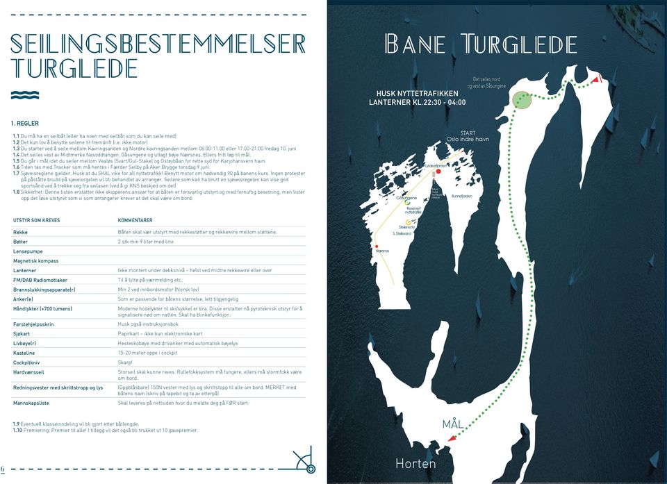 3 Du starter ved å seile mellom Kavringsanden og Nordre kavringsanden mellom 06.00-11.00 eller 17.00-21.00 fredag 10. juni 1.