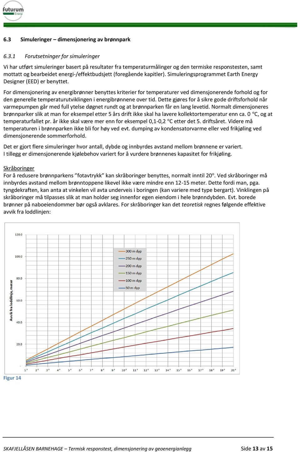 For dimensjonering av energibrønner benyttes kriterier for temperaturer ved dimensjonerende forhold og for den generelle temperaturutviklingen i energibrønnene over tid.