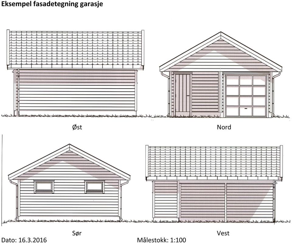garasje Øst Nord Sør