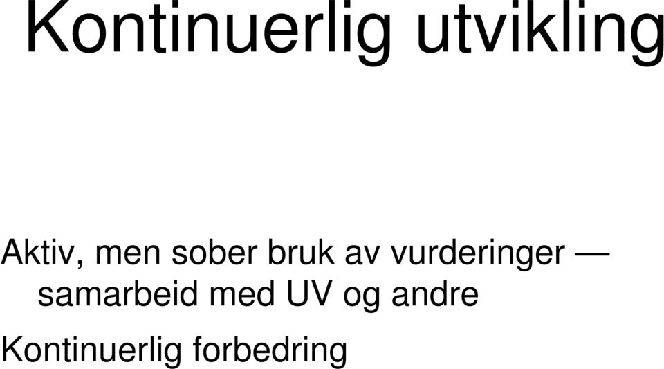 vurderinger samarbeid med