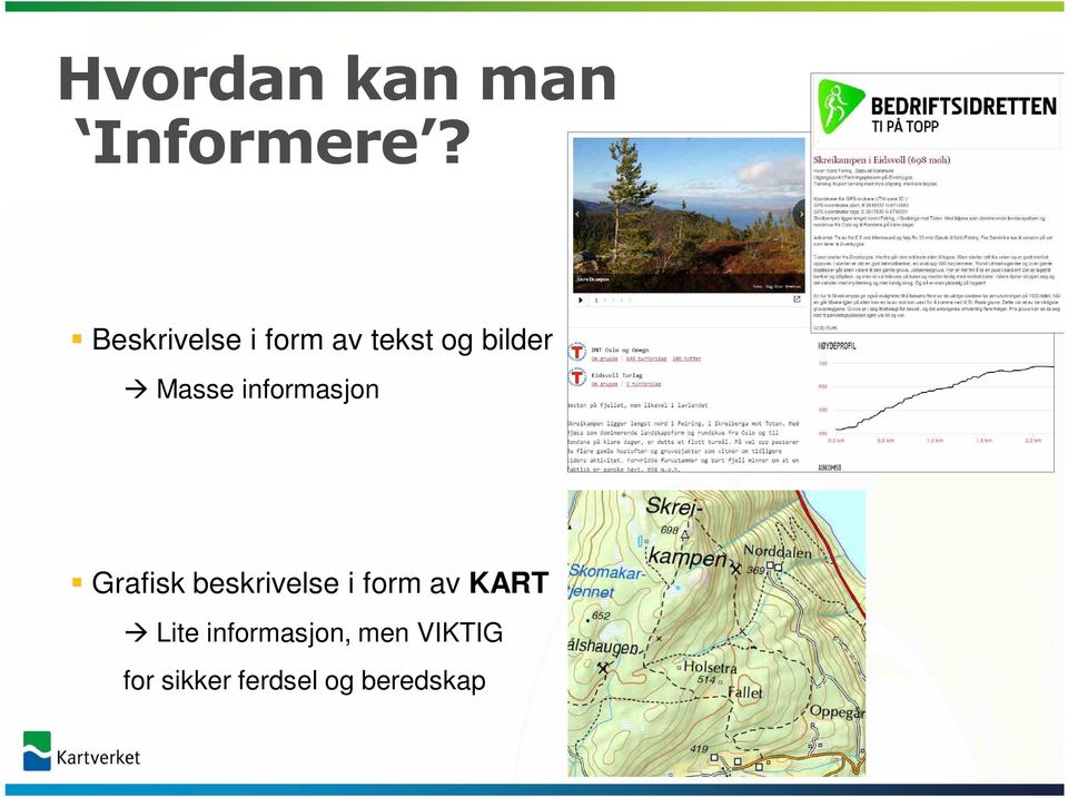 informasjon Grafisk beskrivelse i form av