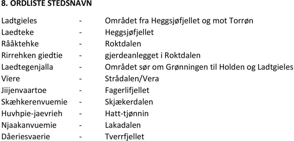 Grønningen til Holden og Ladtgieles Vïere - Strådalen/Vera Jiijenvaartoe - Fagerlifjellet