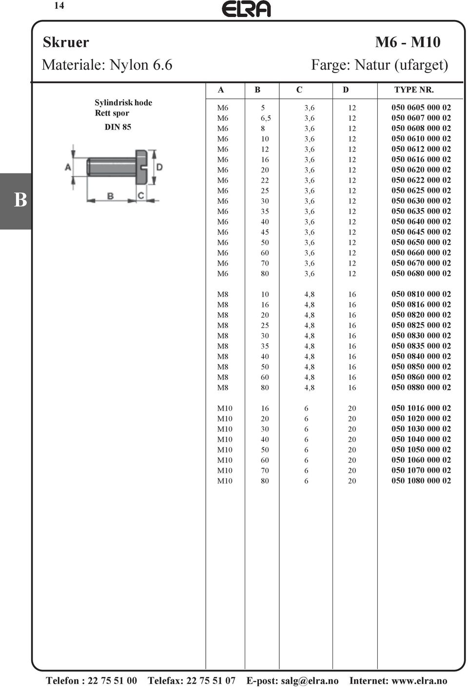 02 M6 22 3,6 12 050 0622 000 02 M6 25 3,6 12 050 0625 000 02 M6 30 3,6 12 050 0630 000 02 M6 35 3,6 12 050 0635 000 02 M6 40 3,6 12 050 0640 000 02 M6 45 3,6 12 050 0645 000 02 M6 50 3,6 12 050 0650