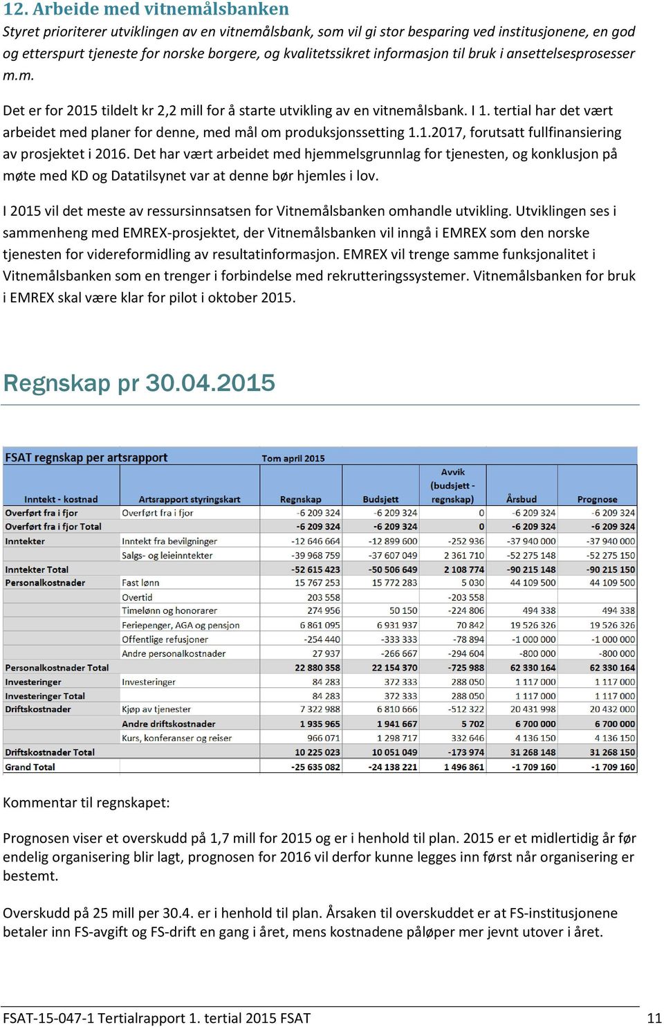 tertial har det vært arbeidet med planer for denne, med mål om produksjonssetting 1.1.2017, forutsatt fullfinansiering av prosjektet i 2016.