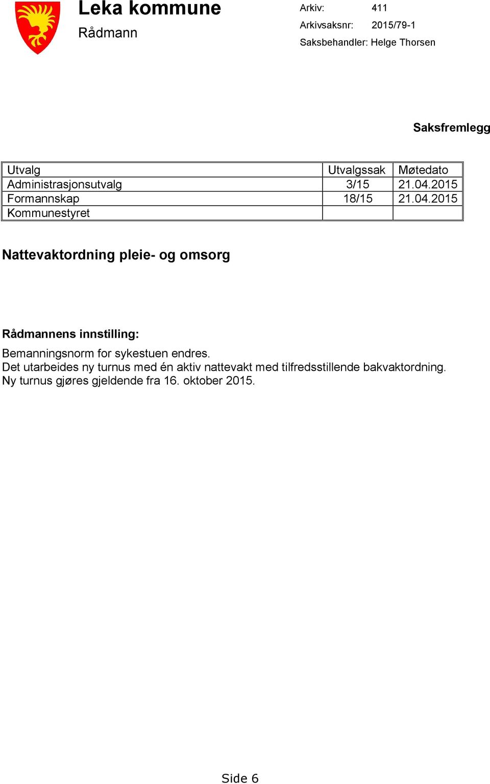 2015 Formannskap 18/15 21.04.