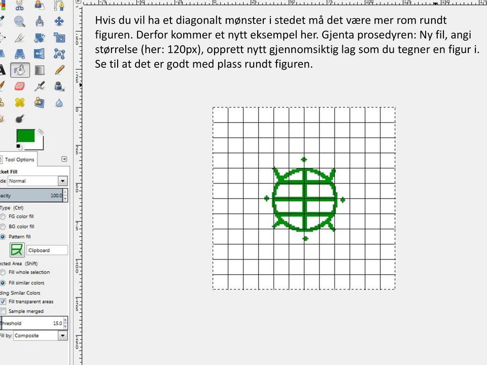 Gjenta prosedyren: Ny fil, angi størrelse (her: 120px), opprett nytt