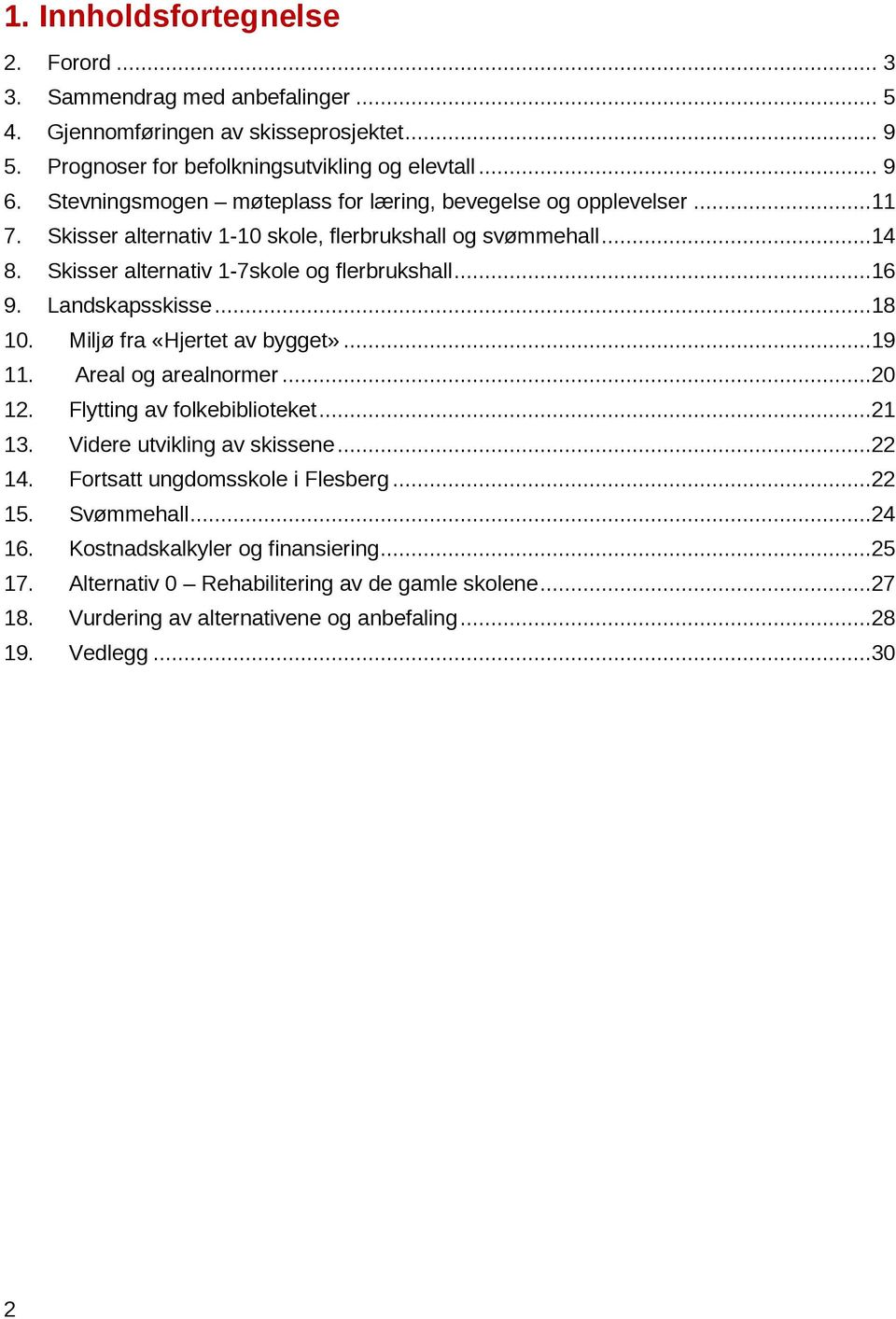 Landskapsskisse...18 10. Miljø fra «Hjertet av bygget»...19 11. Areal og arealnormer...20 12. Flytting av folkebiblioteket...21 13. Videre utvikling av skissene...22 14.