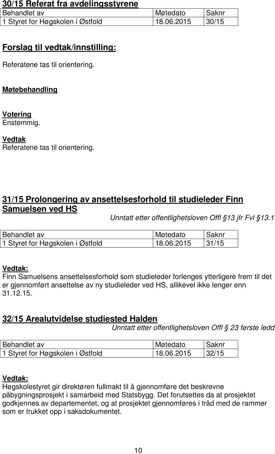 1 1 Styret for Høgskolen i Østfold 18.06.