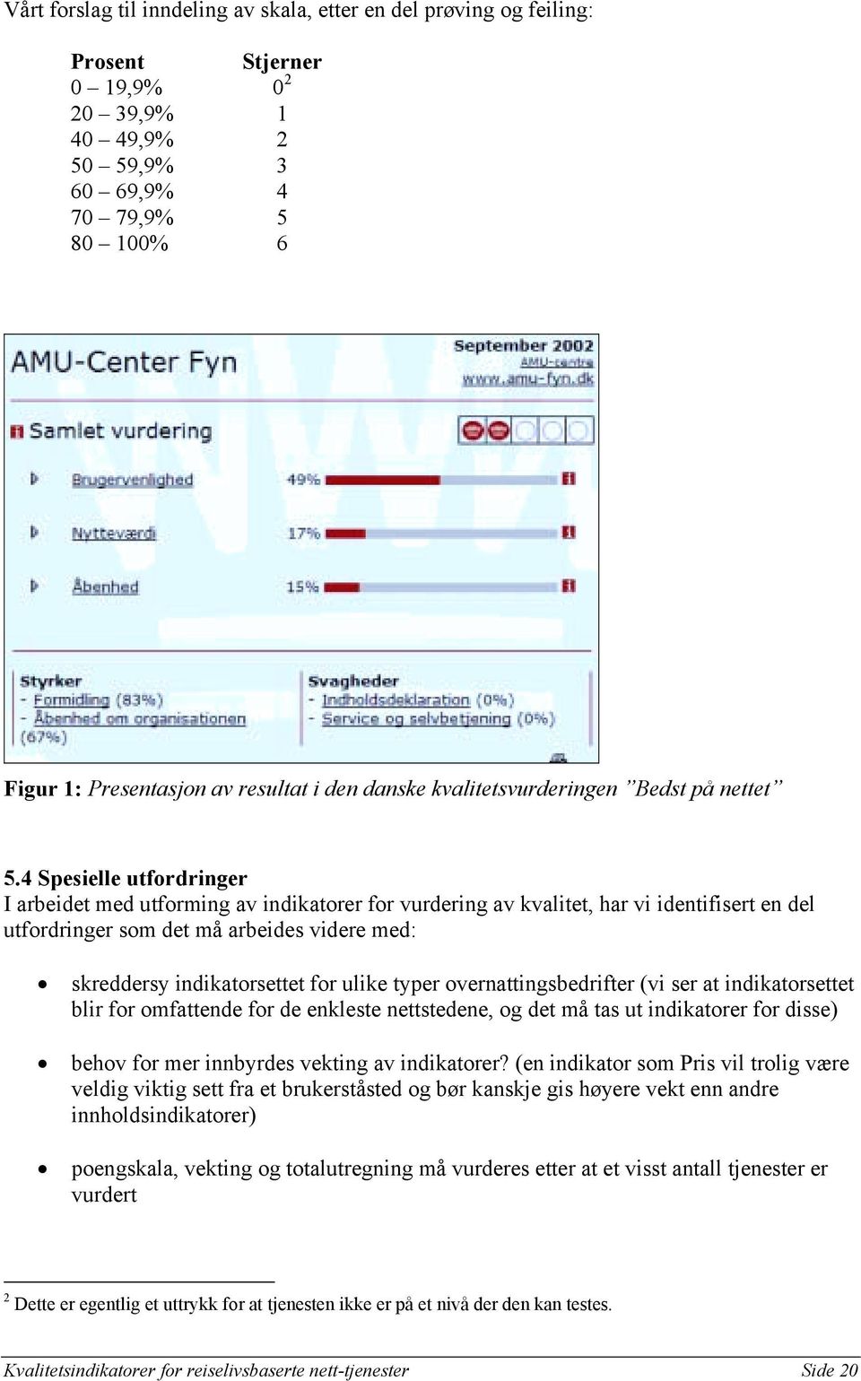 4 Spesielle utfordringer I arbeidet med utforming av indikatorer for vurdering av kvalitet, har vi identifisert en del utfordringer som det må arbeides videre med: skreddersy indikatorsettet for