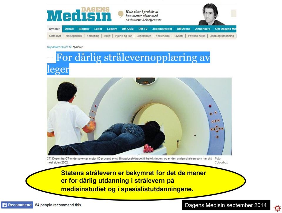 strålevern på medisinstudiet og i