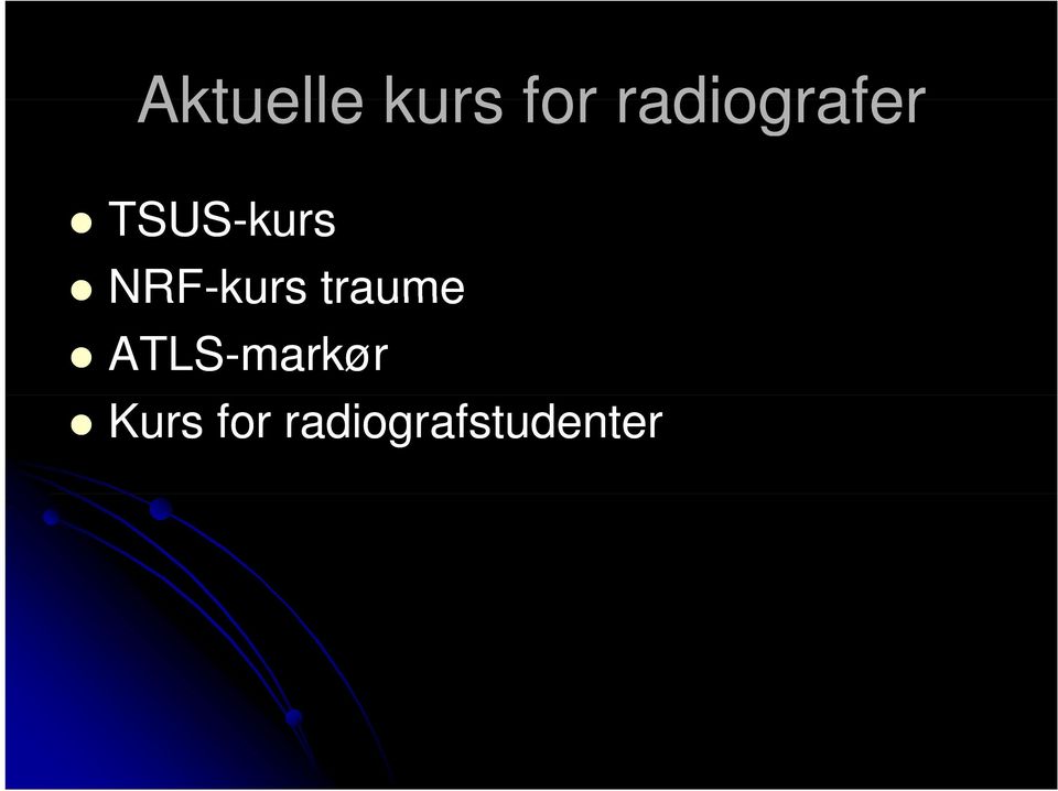 NRF-kurs traume