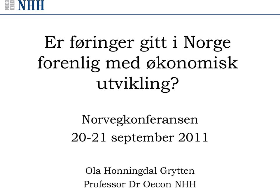 Norvegkonferansen 20-21 september