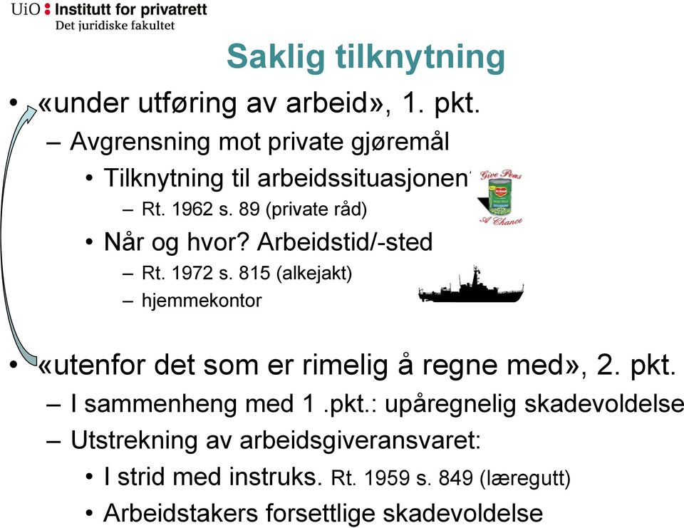 Arbeidstid/-sted Rt. 1972 s. 815 (alkejakt) hjemmekontor «utenfor det som er rimelig å regne med», 2. pkt.