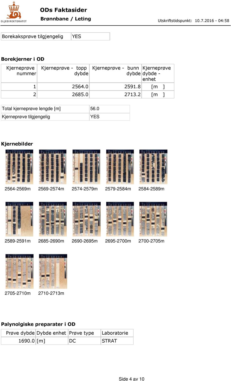 0 Kjerneprøve tilgjengelig YES Kjernebilder 2564-2569m 2569-2574m 2574-2579m 2579-2584m 2584-2589m 2589-2591m 2685-2690m