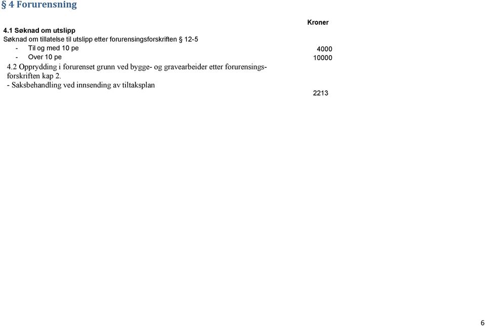 forurensingsforskriften 12-5 - Til og med 10 pe 4000 - Over 10 pe 10000 4.