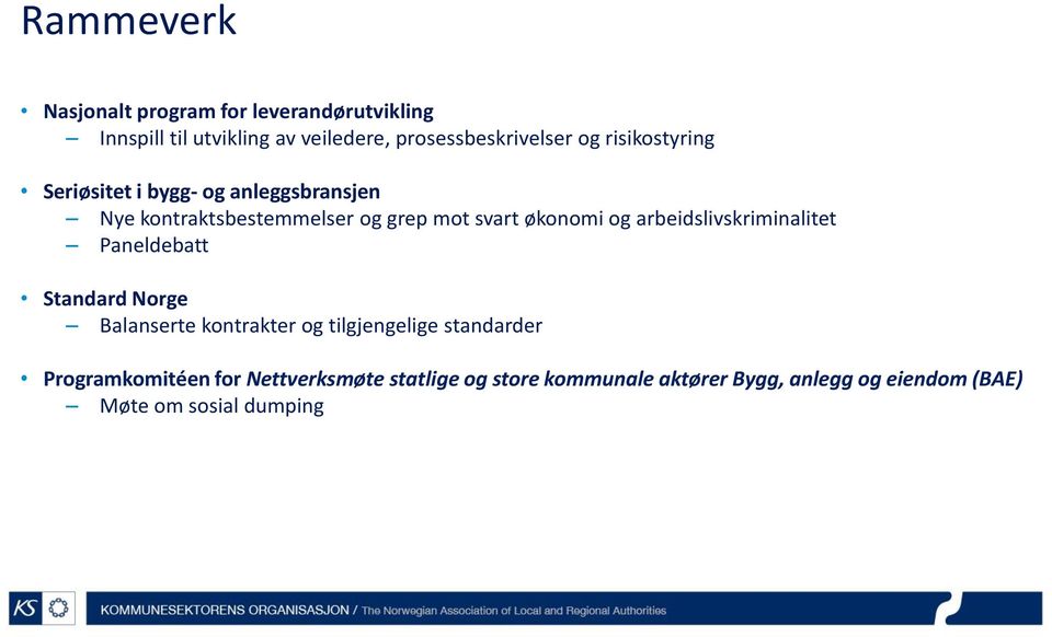 arbeidslivskriminalitet Paneldebatt Standard Norge Balanserte kontrakter og tilgjengelige standarder