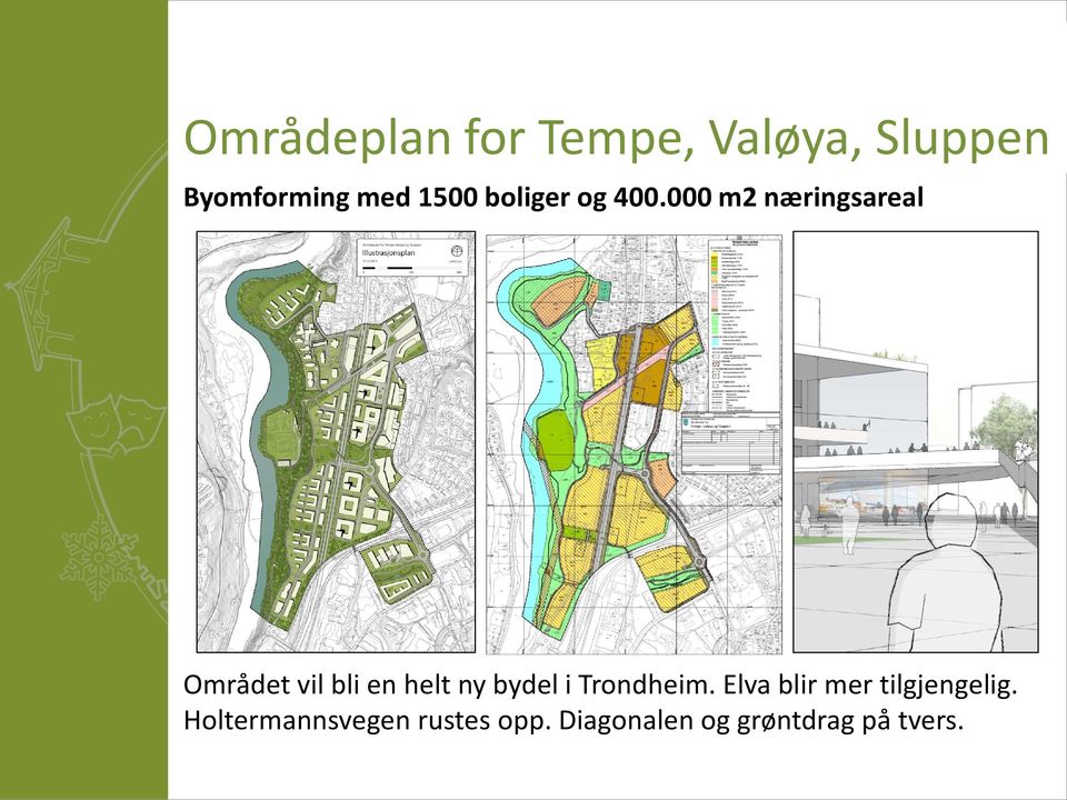 000 m2 næringsareal Området vil bli en helt ny bydel i