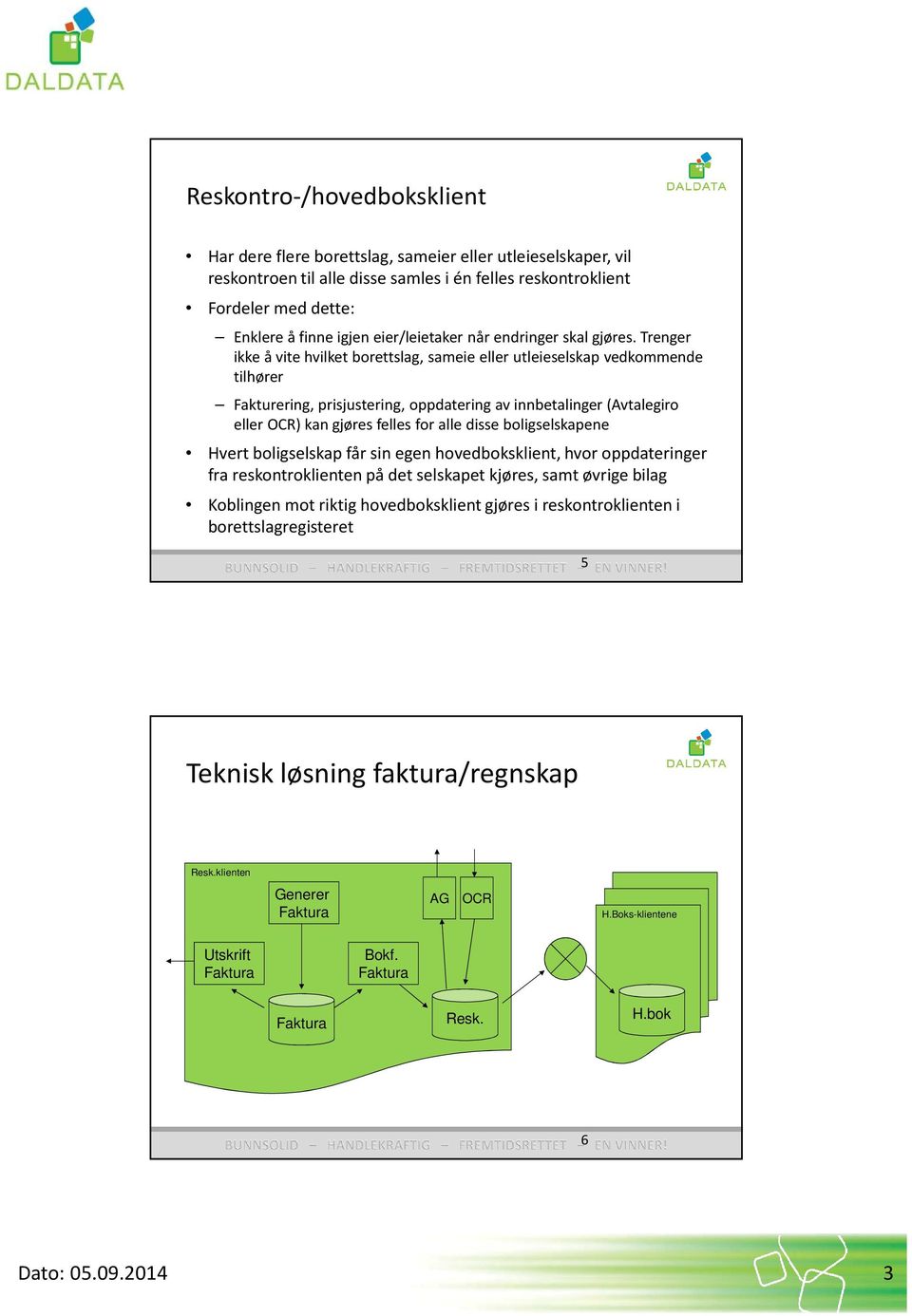 Trenger ikke å vite hvilket borettslag, sameie eller utleieselskap vedkommende tilhører Fakturering, prisjustering, oppdatering av innbetalinger (Avtalegiro eller OCR) kan gjøres felles for alle