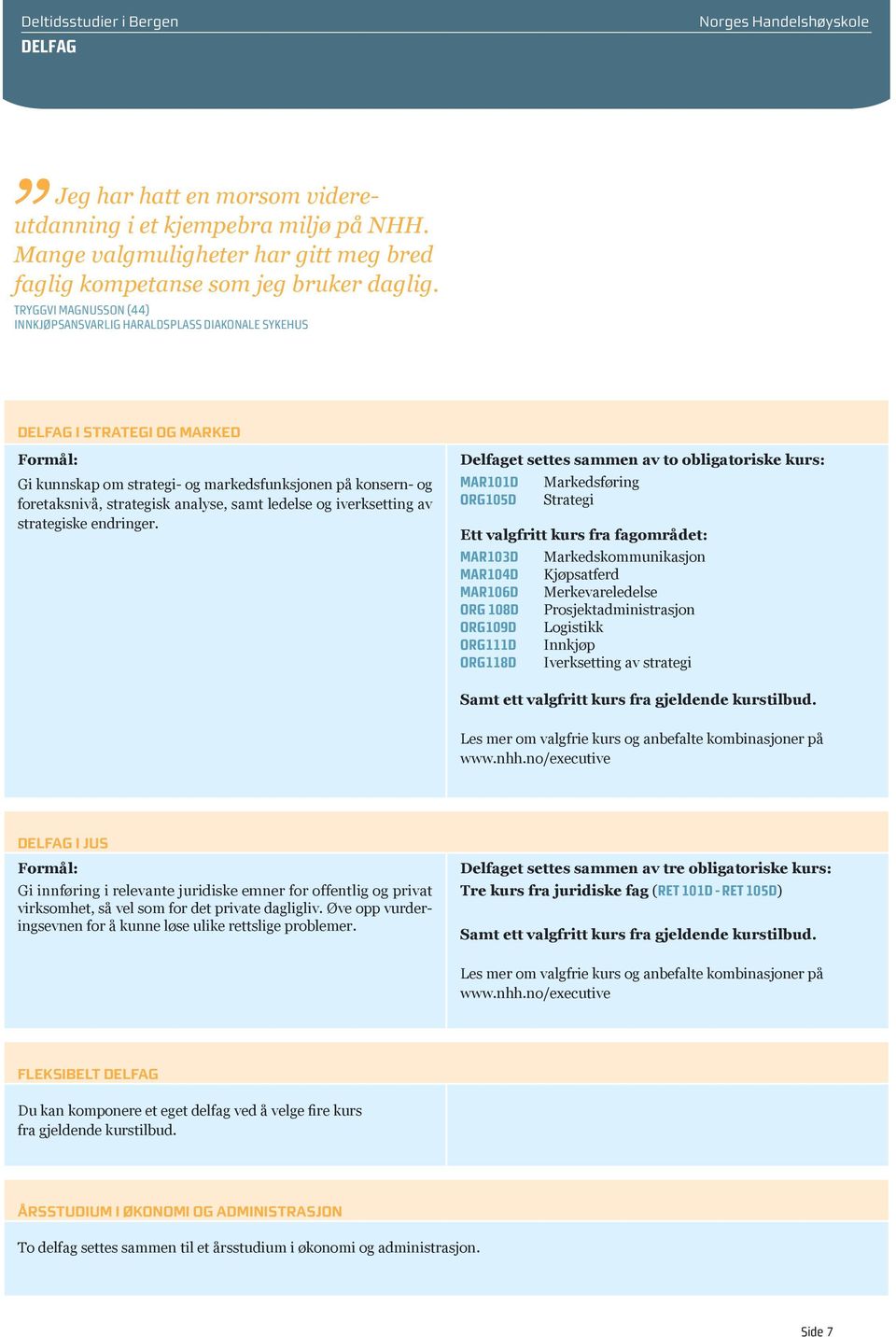 analyse, samt ledelse og iverksetting av strategiske endringer.