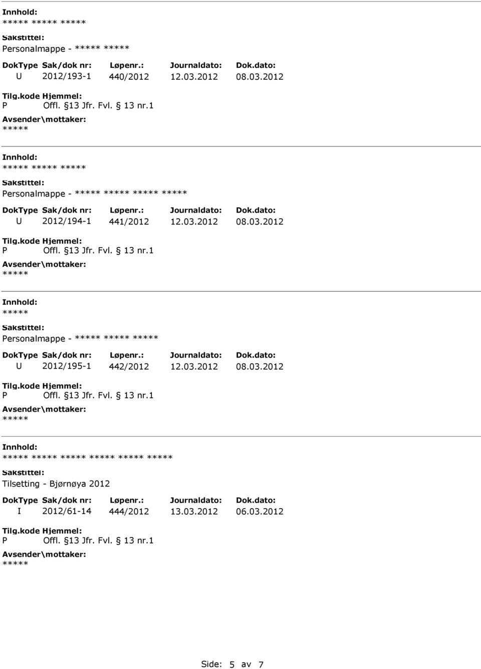 ersonalmappe - 2012/195-1 442/2012