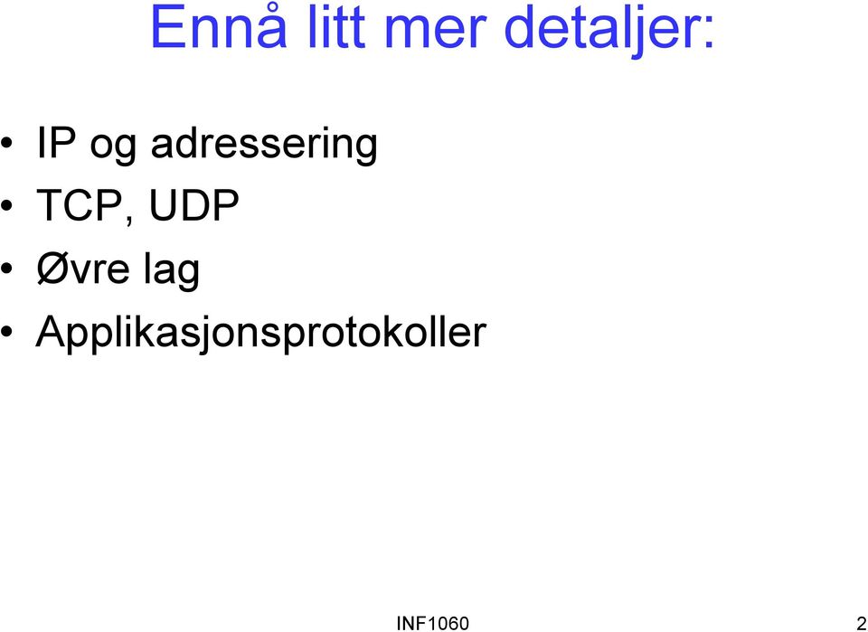 UDP Øvre lag