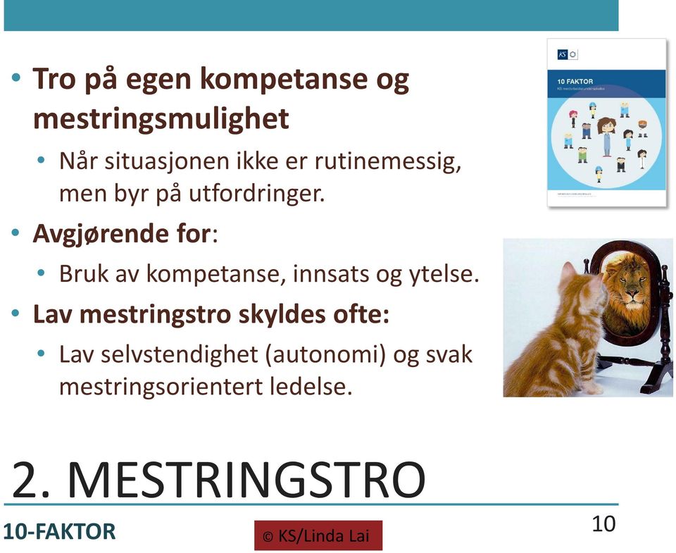 Avgjørende for: Bruk av kompetanse, innsats og ytelse.