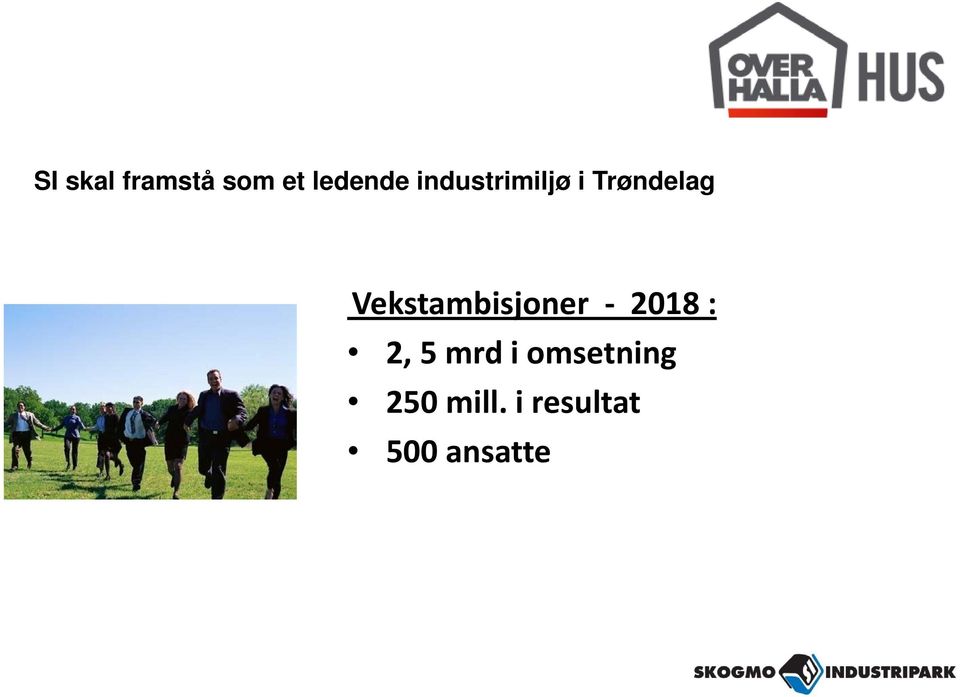 Vekstambisjoner - 2018 : 2, 5 mrd