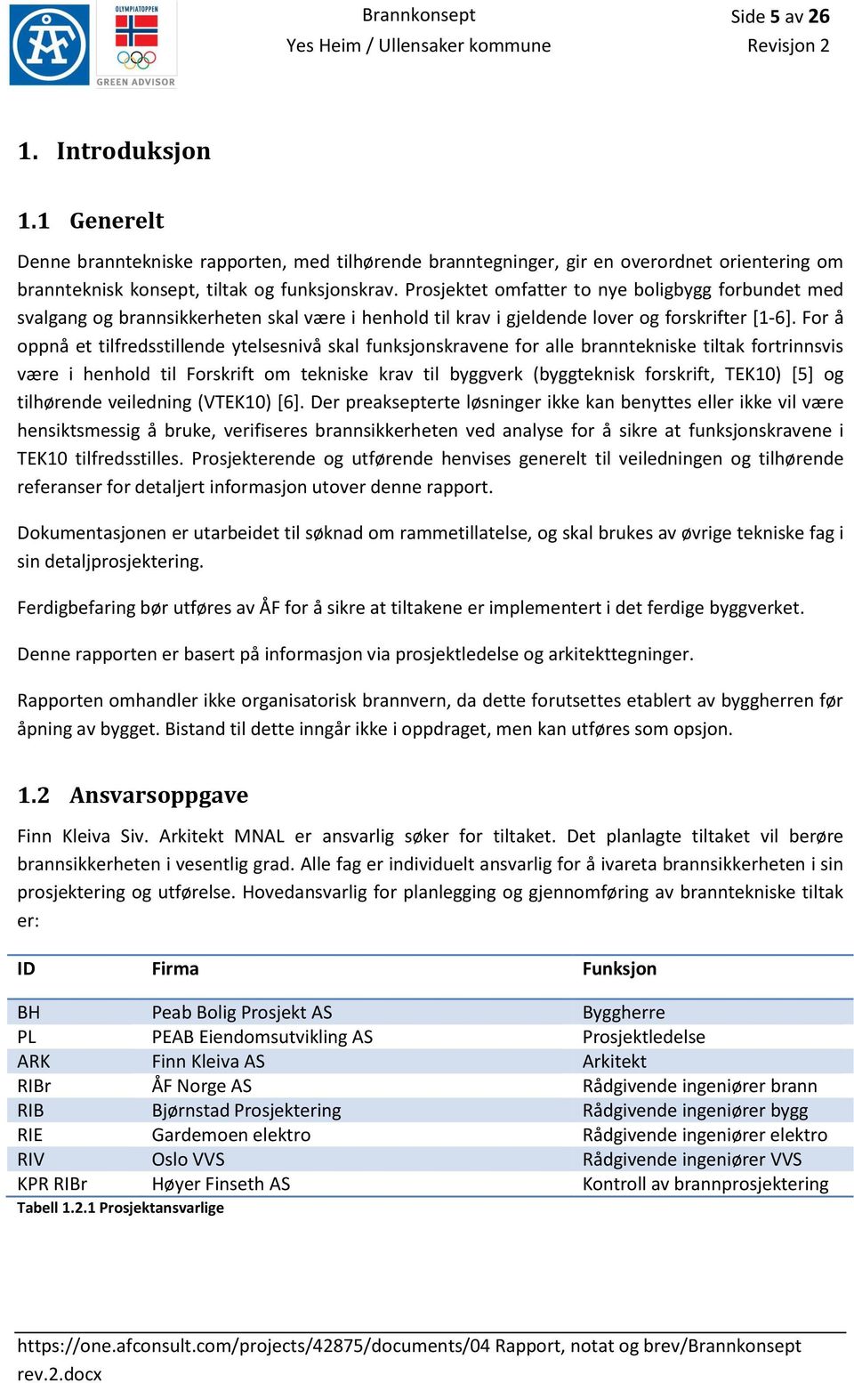 For å oppnå et tilfredsstillende ytelsesnivå skal funksjonskravene for alle branntekniske tiltak fortrinnsvis være i henhold til Forskrift om tekniske krav til byggverk (byggteknisk forskrift, TEK10)