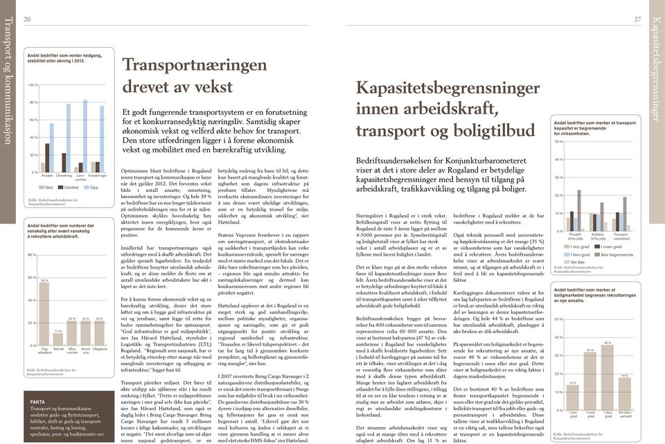 Samtidig skaper økonomisk vekst og velferd økte behov for transport. Den store utfordringen ligger i å forene økonomisk vekst og mobilitet med en bærekraftig utvikling.