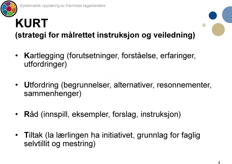 (begrunnelser, alternativer, resonnementer, sammenhenger) Råd (innspill, eksempler, forslag,