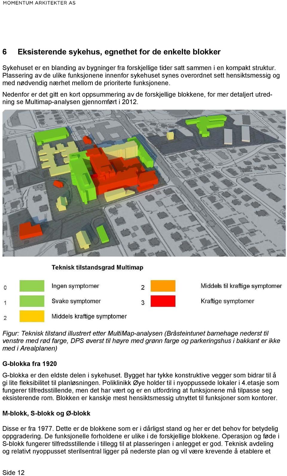 Nedenfor er det gitt en kort oppsummering av de forskjellige blokkene, for mer detaljert utredning se Multimap-analysen gjennomført i 2012.