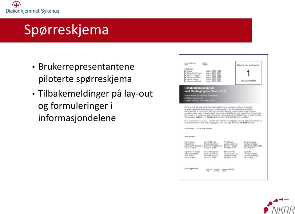 piloterte spørreskjema