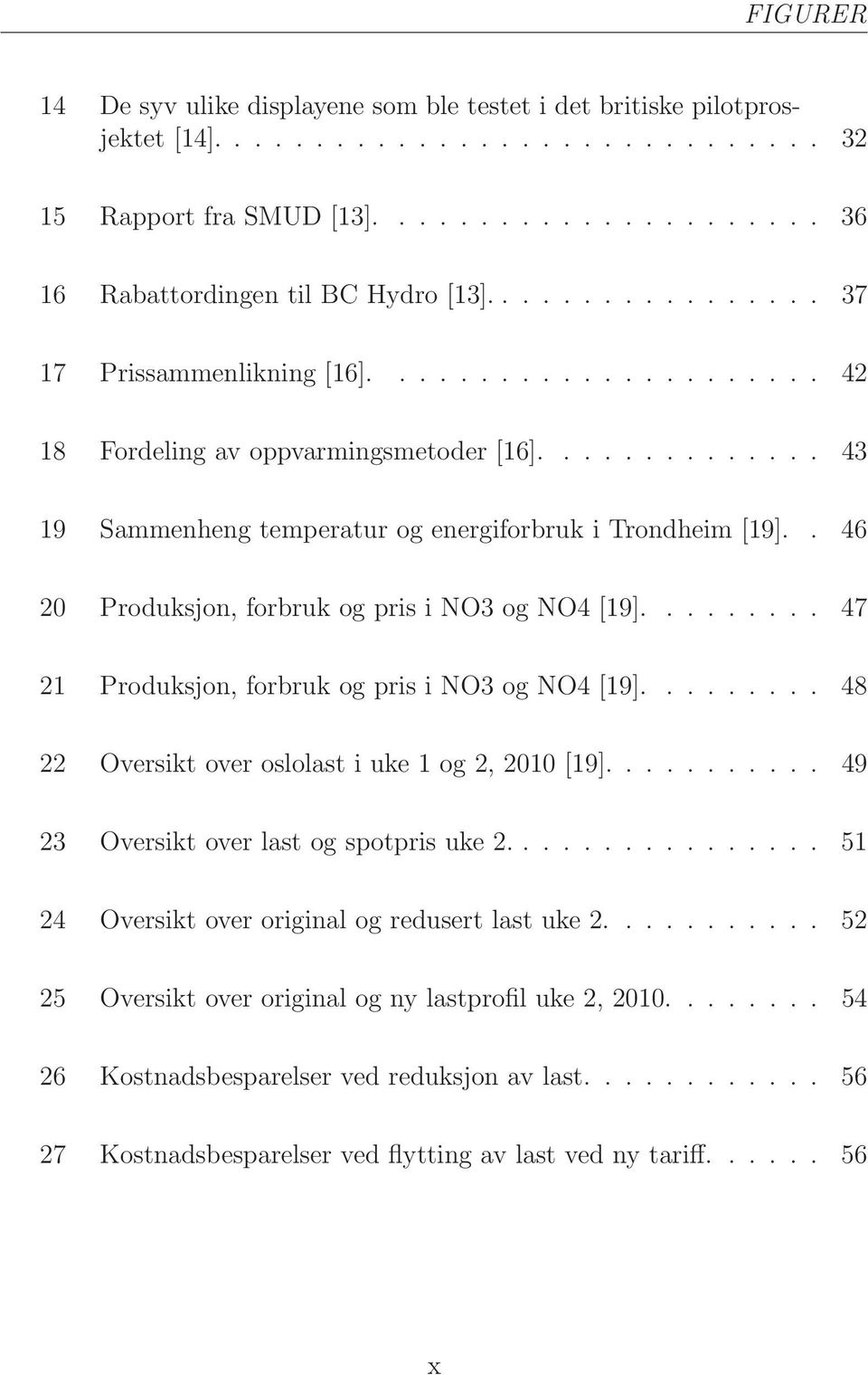 . 46 20 Produksjon, forbruk og pris i NO3 og NO4 [19]......... 47 21 Produksjon, forbruk og pris i NO3 og NO4 [19]......... 48 22 Oversikt over oslolast i uke 1 og 2, 2010 [19].