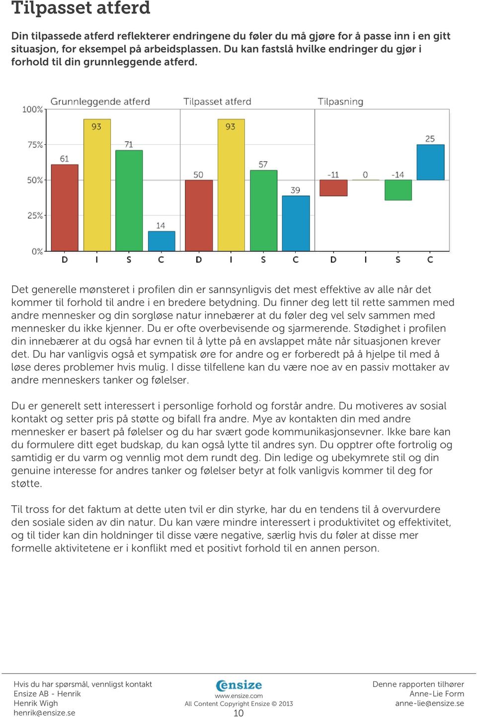 Det generelle mønsteret i profilen din er sannsynligvis det mest effektive av alle når det kommer til forhold til andre i en bredere betydning.