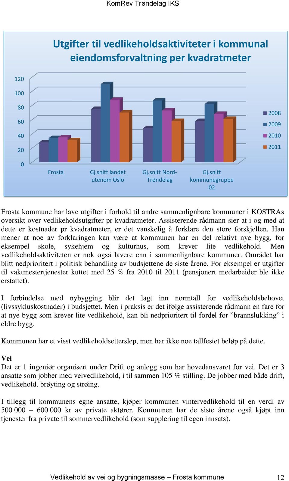 Assisterende rådmann sier at i og med at dette er kostnader pr kvadratmeter, er det vanskelig å forklare den store forskjellen.