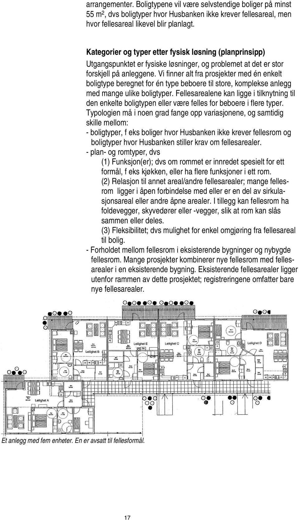 Vi finner alt fra prosjekter med én enkelt boligtype beregnet for én type beboere til store, komplekse anlegg med mange ulike boligtyper.