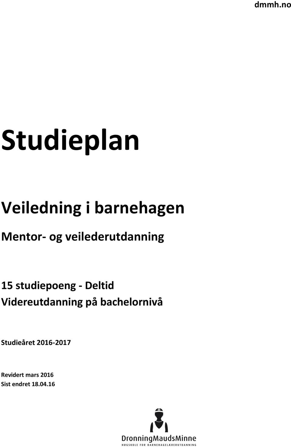 veilederutdanning 15 studiepoeng -