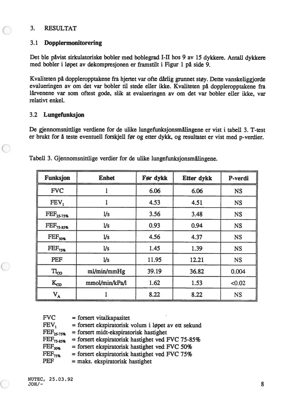 Kvaliteten på doppleropptakene fra lårvenene var som oftest gode, slik at evalueringen av om det var bobler eller ikke, var relativt enkel. 3.