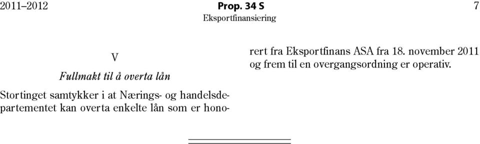 at Nærings- og handelsdepartementet kan overta enkelte lån