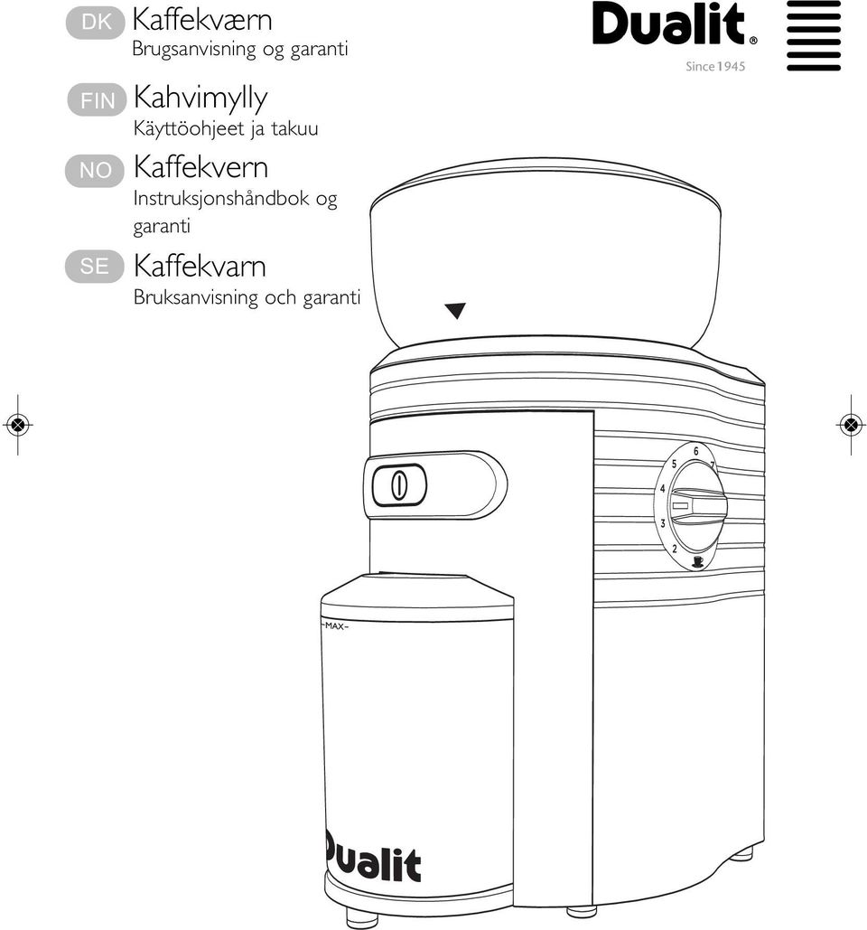 takuu Kaffekvern Instruksjonshåndbok og