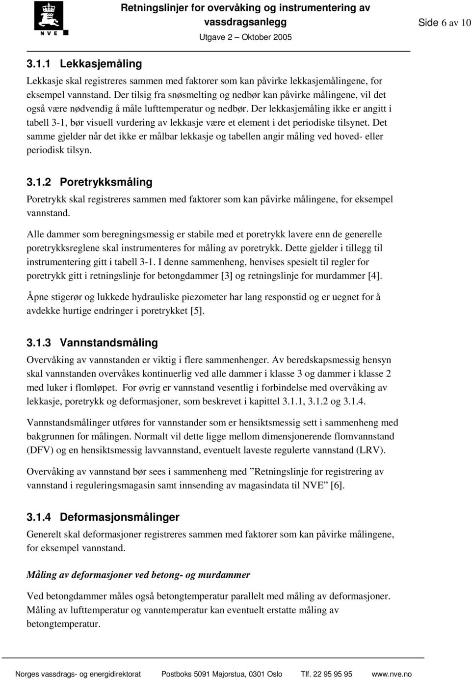 Der tilsig fra snøsmelting og nedbør kan påvirke målingene, vil det også være nødvendig å måle lufttemperatur og nedbør.