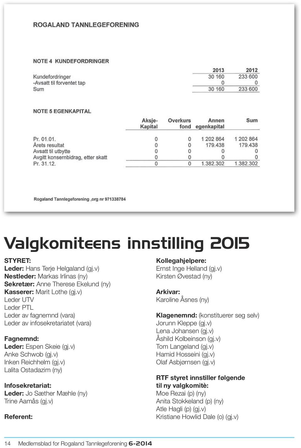 v) Lalita Ostadazim (ny) Infosekretariat: Leder: Jo Sæther Mæhle (ny) Trine Aamås (gj.v) Referent: Kollegahjelpere: Ernst Inge Helland (gj.