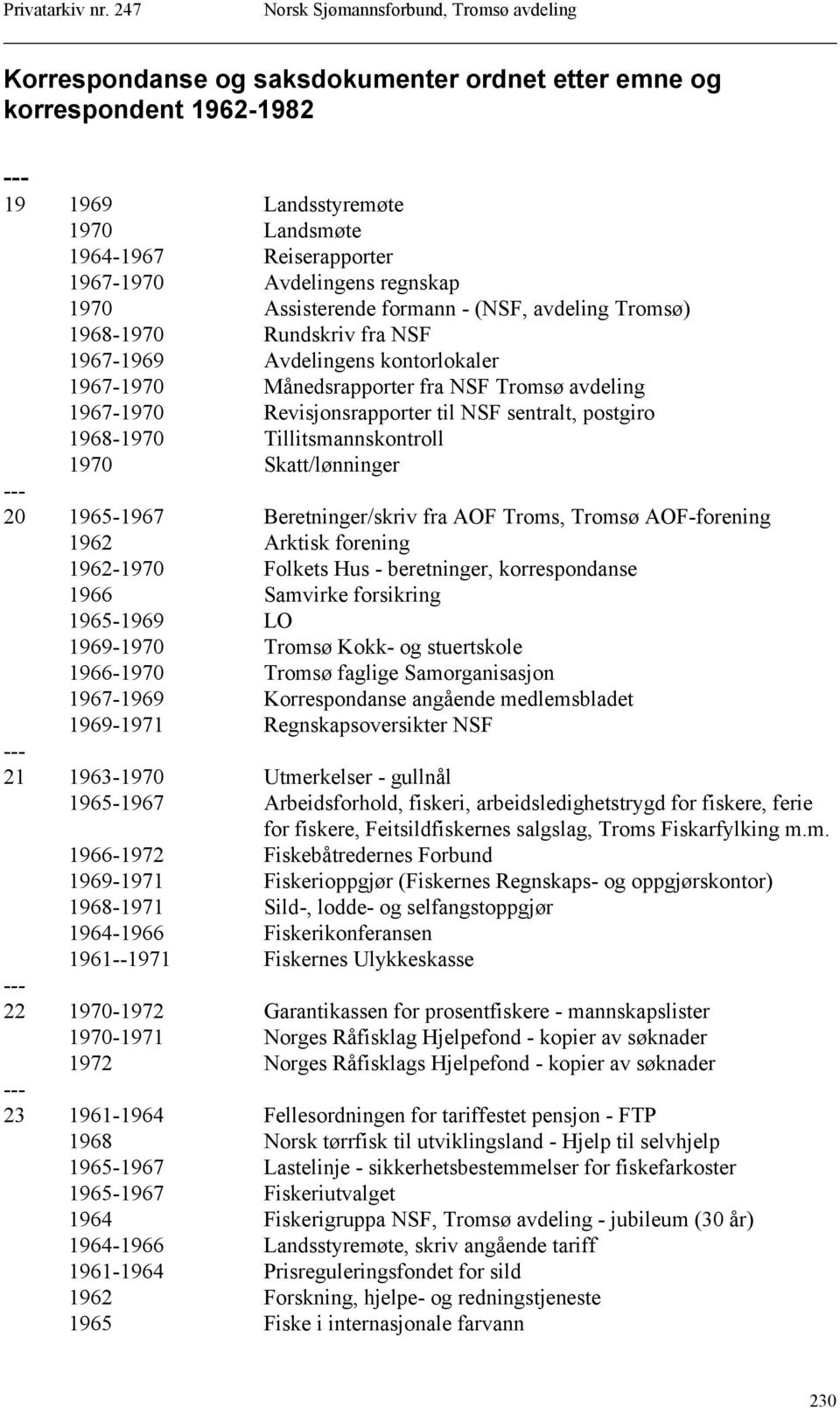 1968-1970 Tillitsmannskontroll 1970 Skatt/lønninger 20 1965-1967 Beretninger/skriv fra AOF Troms, Tromsø AOF-forening 1962 Arktisk forening 1962-1970 Folkets Hus - beretninger, korrespondanse 1966